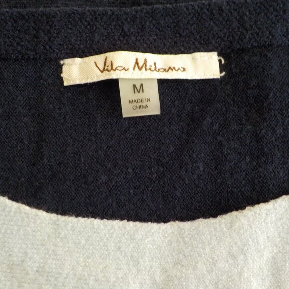 Vilci Milano Sweater - Colorblock - Blue White -  Medium  (558) - Picture 4 of 4